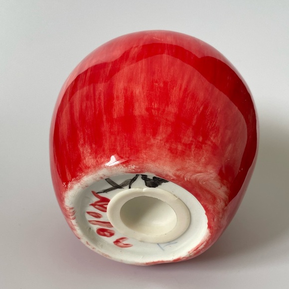 Vintage handmade Ceramic Coin bank Apple shaped piggy bank - Picture 2 of 10